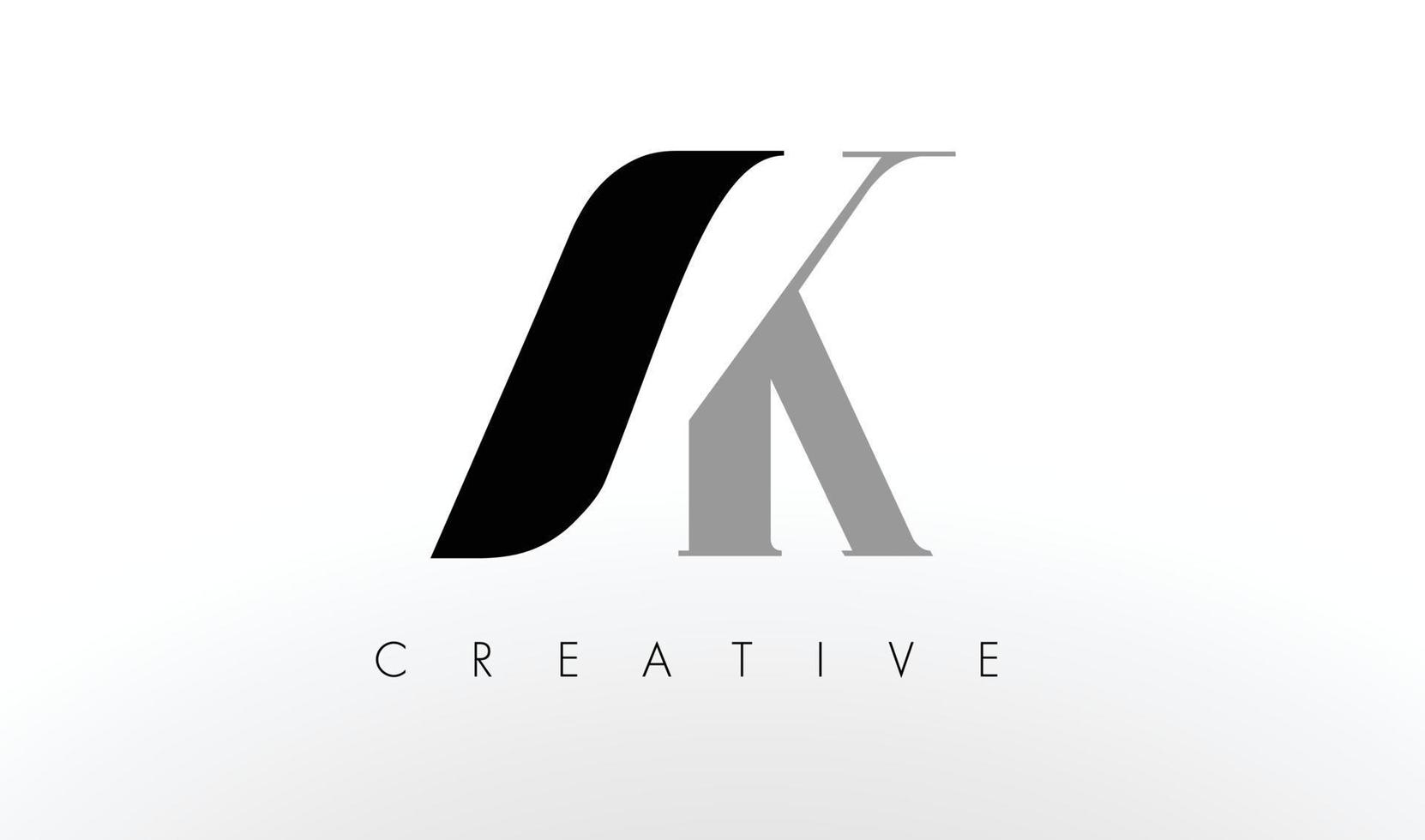 design de logotipo de carta ak. ícone de letras ak criativo vetor