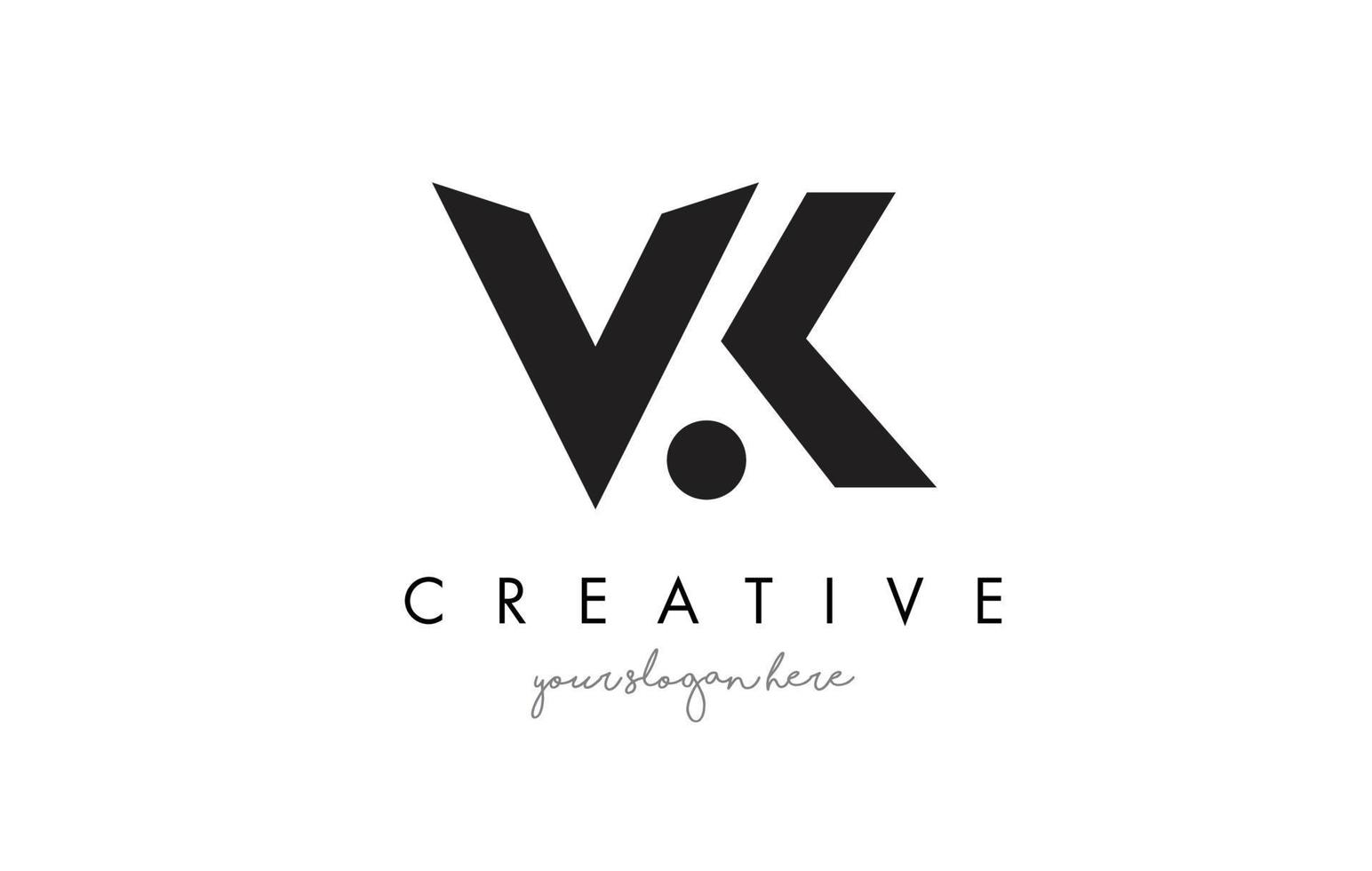 design de logotipo de letra vk com tipografia criativa moderna e moderna. vetor