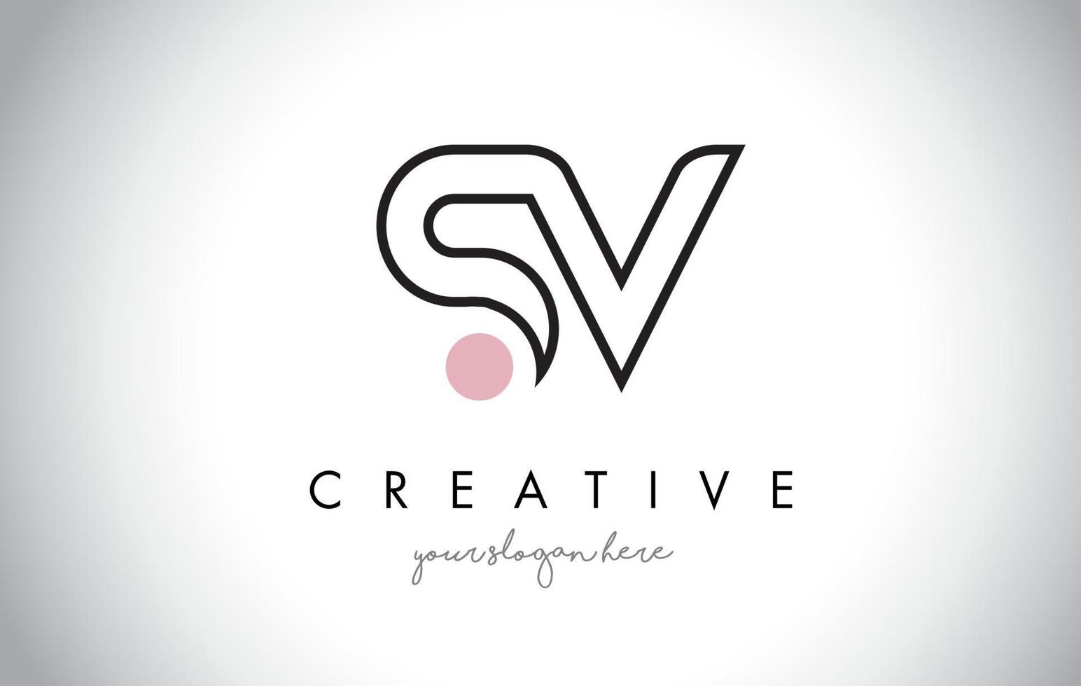 design de logotipo da letra sv com tipografia criativa moderna e moderna. vetor