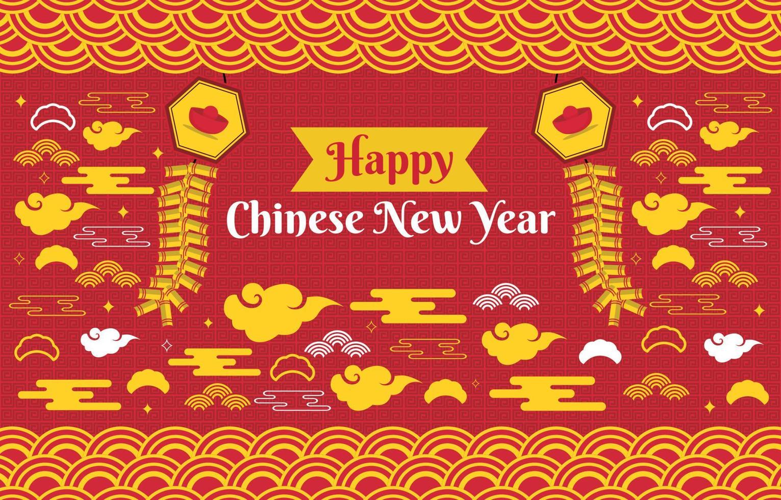 feliz ano novo chinês fundo vetor