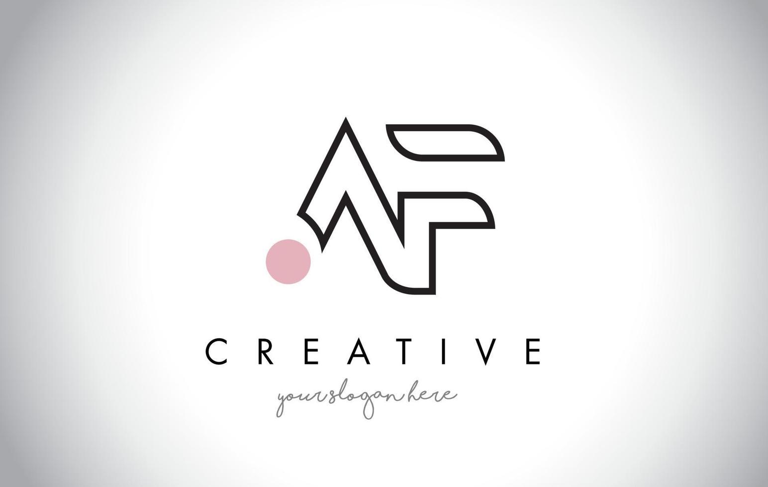 design de logotipo de letra af com tipografia criativa moderna e moderna. vetor