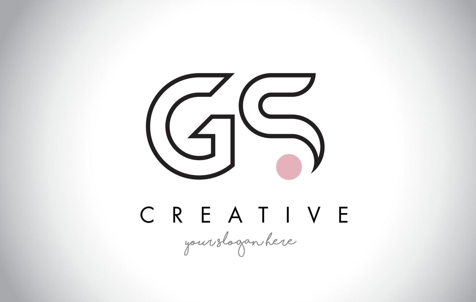 design do logotipo da letra GS com tipografia criativa moderna e moderna. vetor