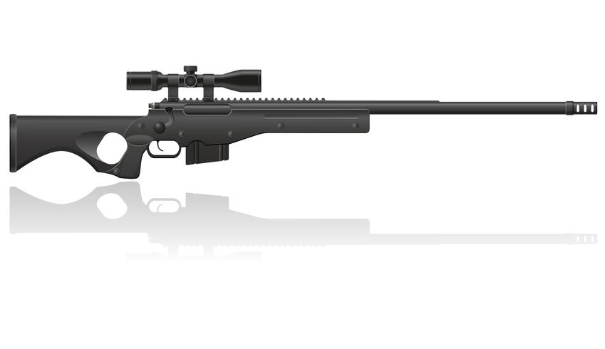 ilustração em vetor rifle sniper