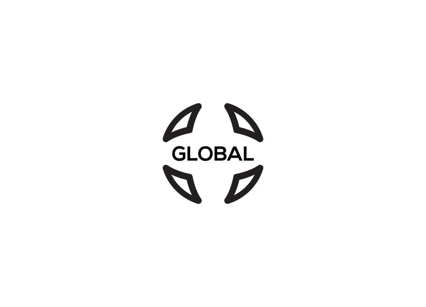 modelo de ícone de vetor de design de logotipo de globo criativo