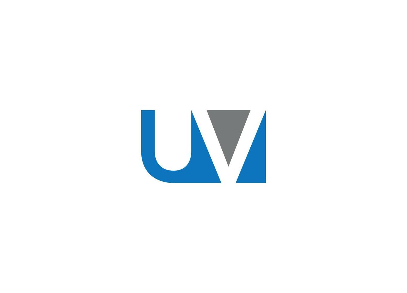 modelo de ícone de vetor de design de logotipo criativo moderno uv inicial