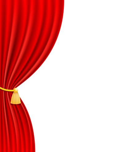 ilustração em vetor vermelho cortina teatral