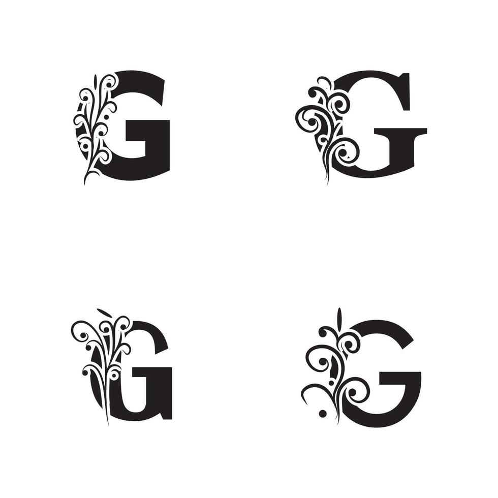 Elementos do modelo de design do ícone do logotipo da letra g para seu aplicativo ou identidade da empresa vetor