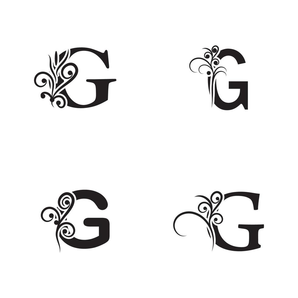 Elementos do modelo de design do ícone do logotipo da letra g para seu aplicativo ou identidade da empresa vetor