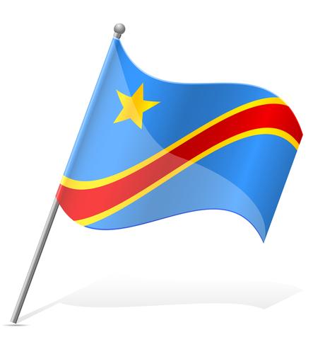 Bandeira da República Democrática do Congo vector illustration