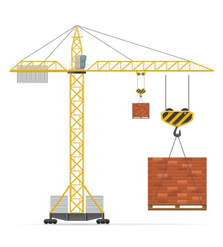 ilustração de vetor de guindaste de construção