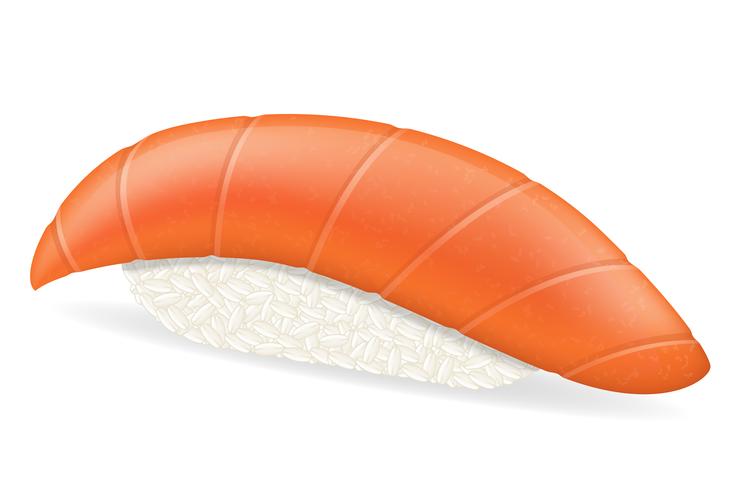 sushi com ilustração vetorial salmão vetor
