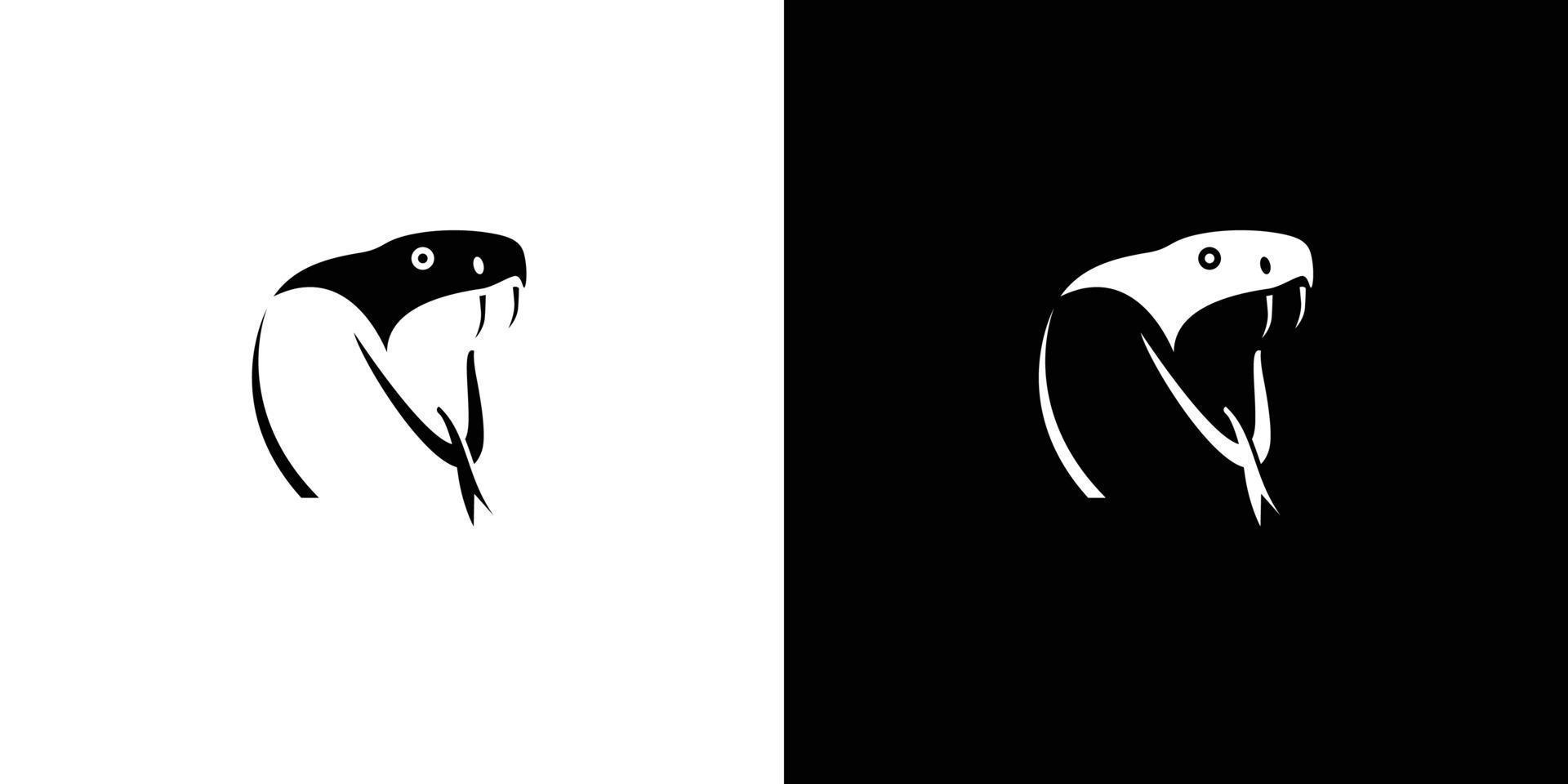 design de logotipo de ilustração de cobra legal e atraente vetor