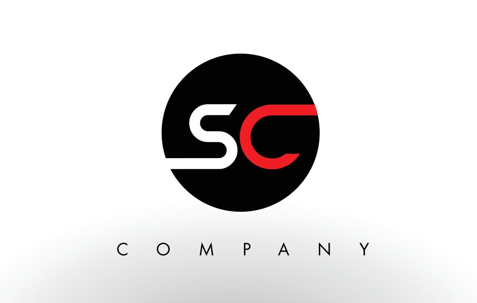 logotipo sc. vetor de design de carta.