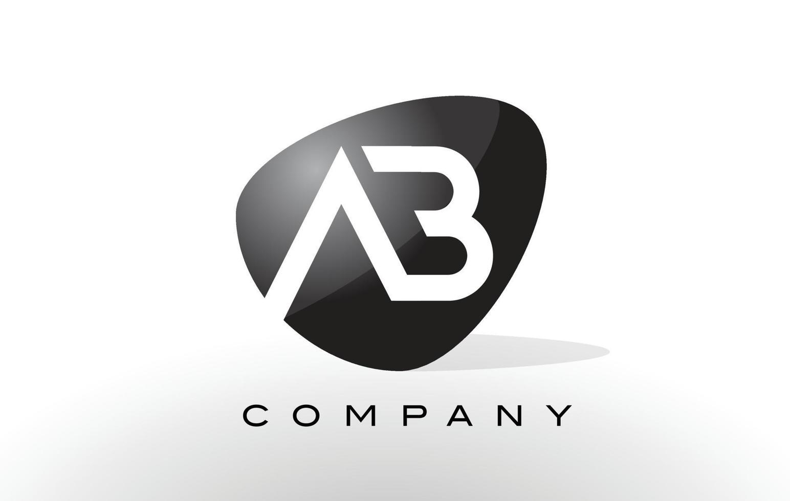 logotipo ab. vetor de design de carta.