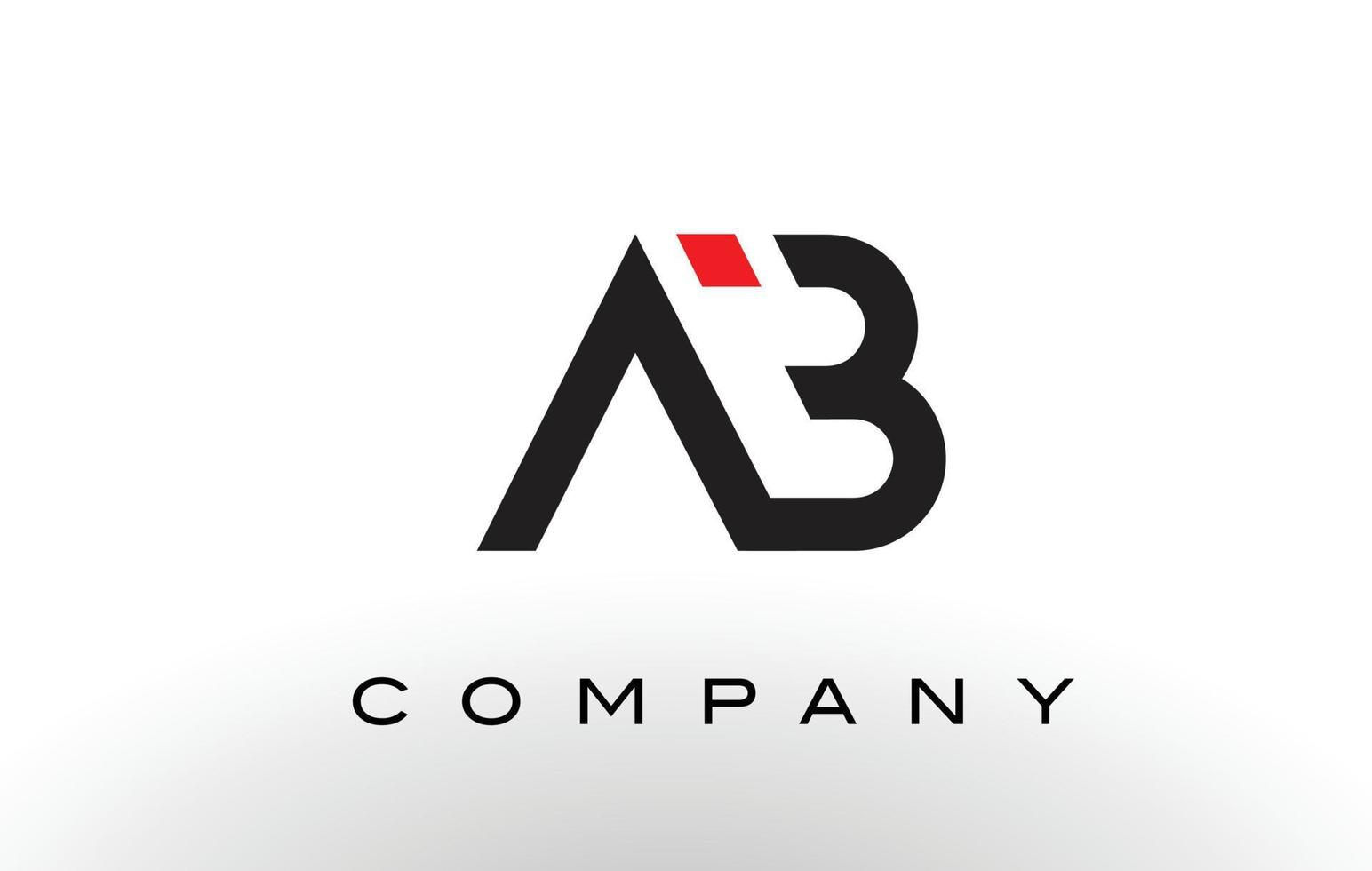 logotipo ab. vetor de design de carta.