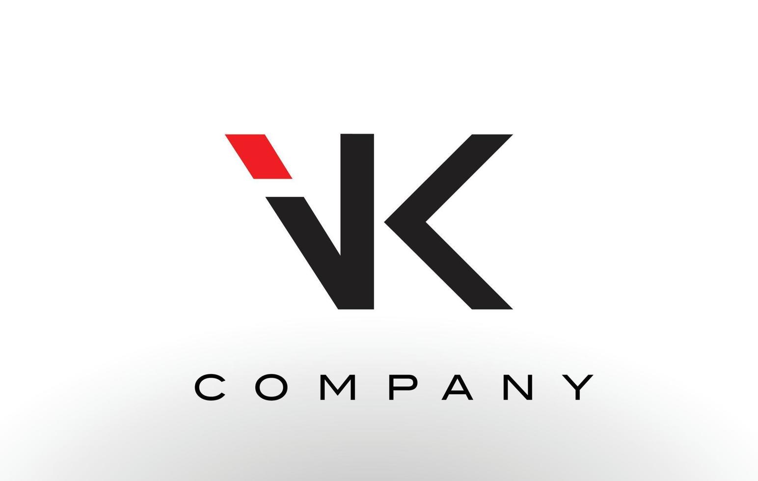 logotipo vk. vetor de design de carta.