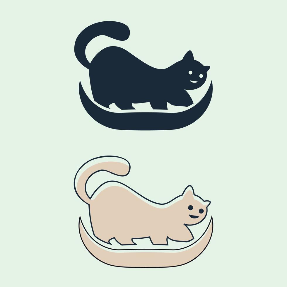 ilustração plana vetor grátis de gato