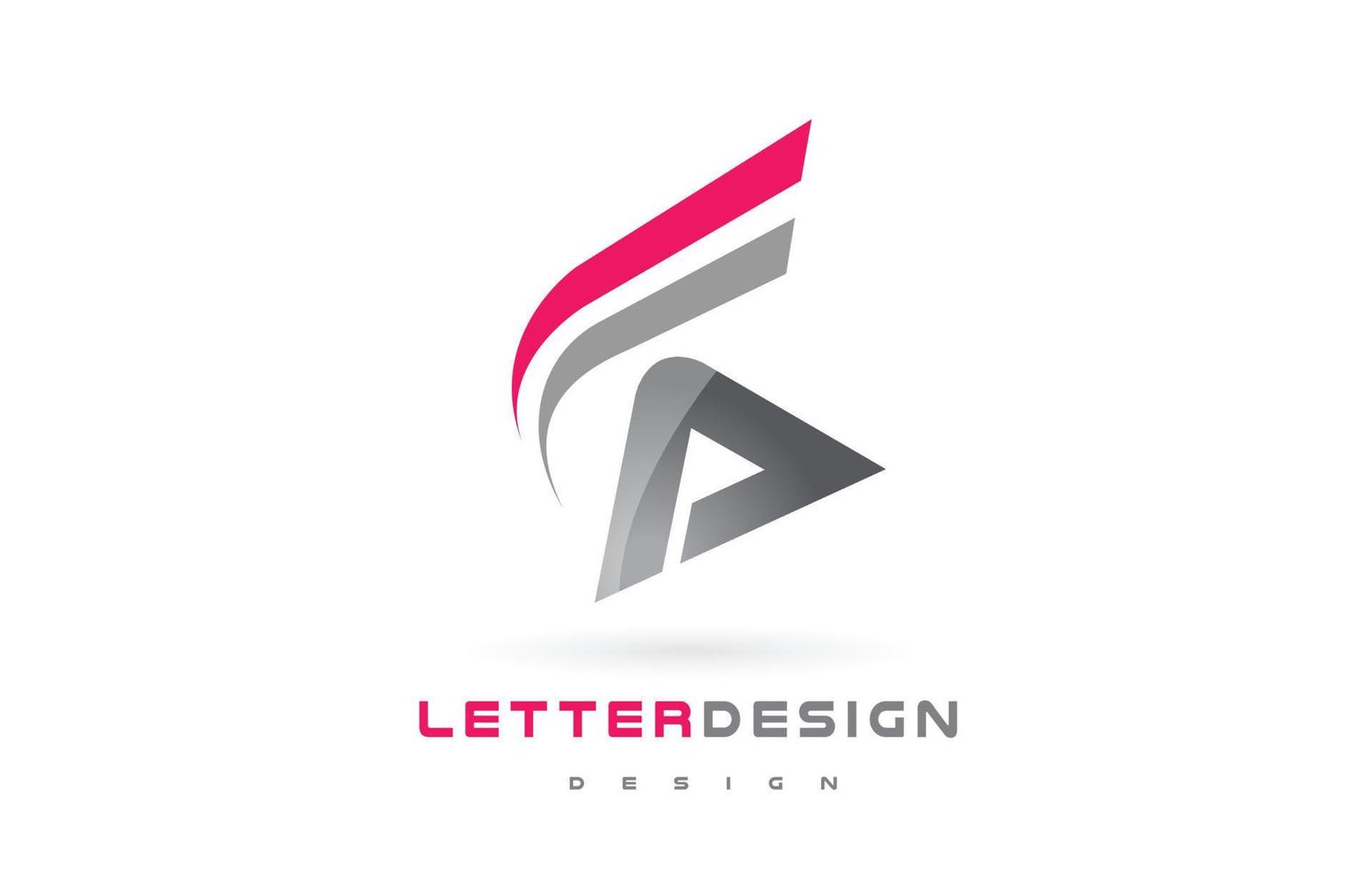 um design de logotipo de carta. conceito futurista de letras modernas. vetor