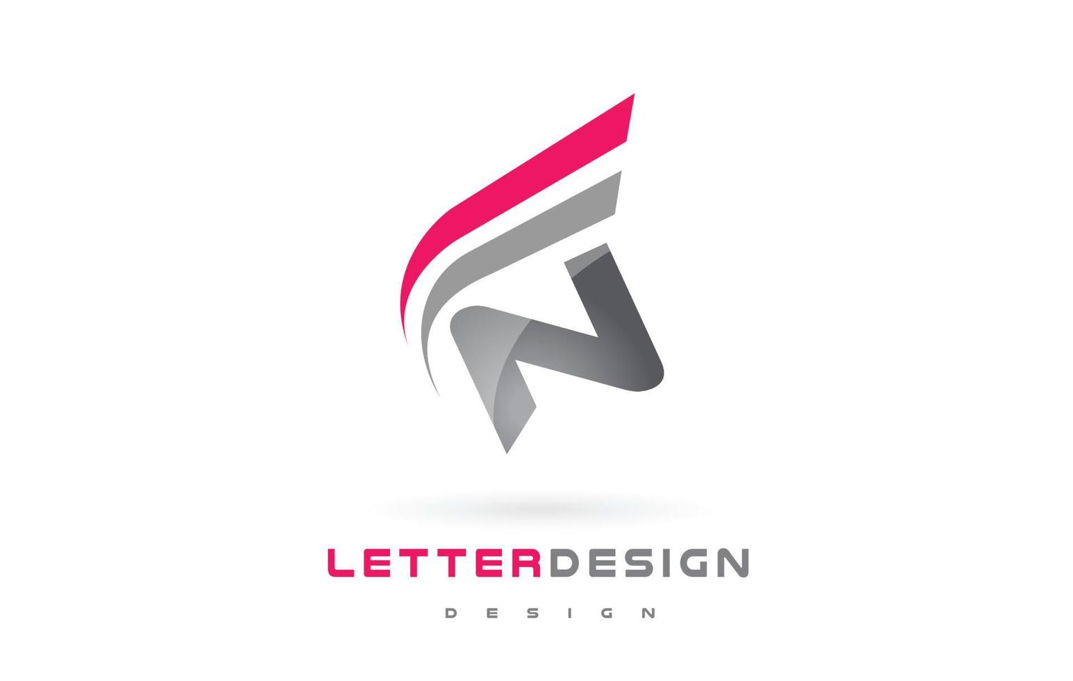 n design de logotipo de carta. conceito futurista de letras modernas. vetor