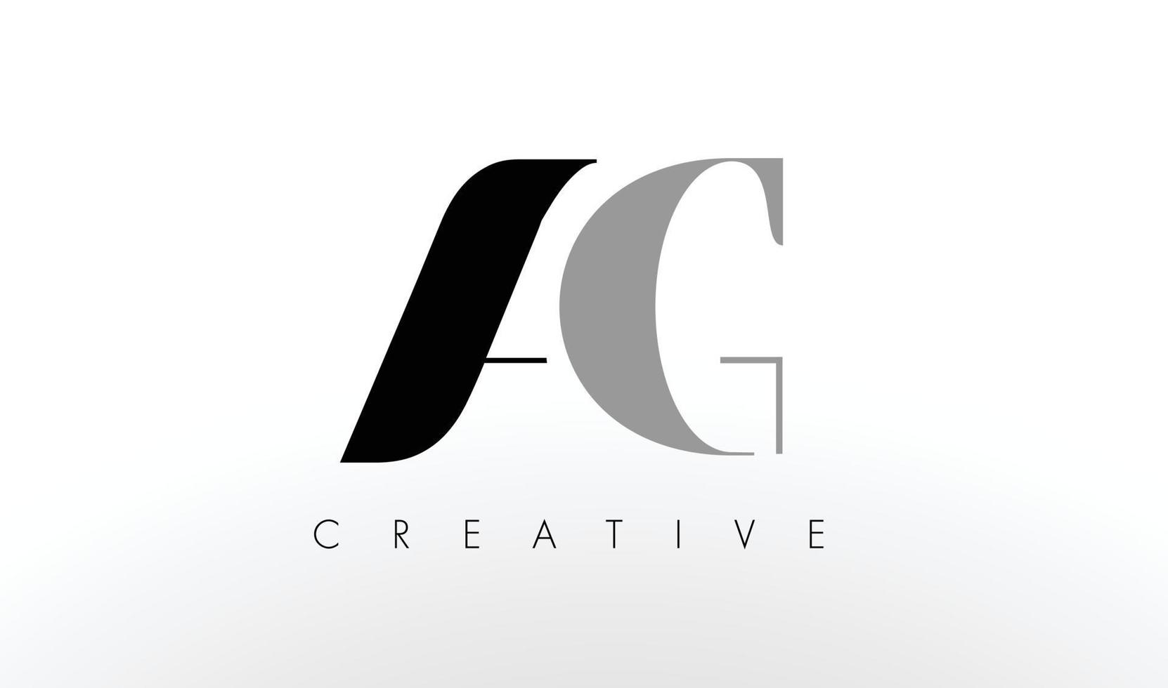 design de logotipo de carta ag. ícone de cartas ag criativo vetor