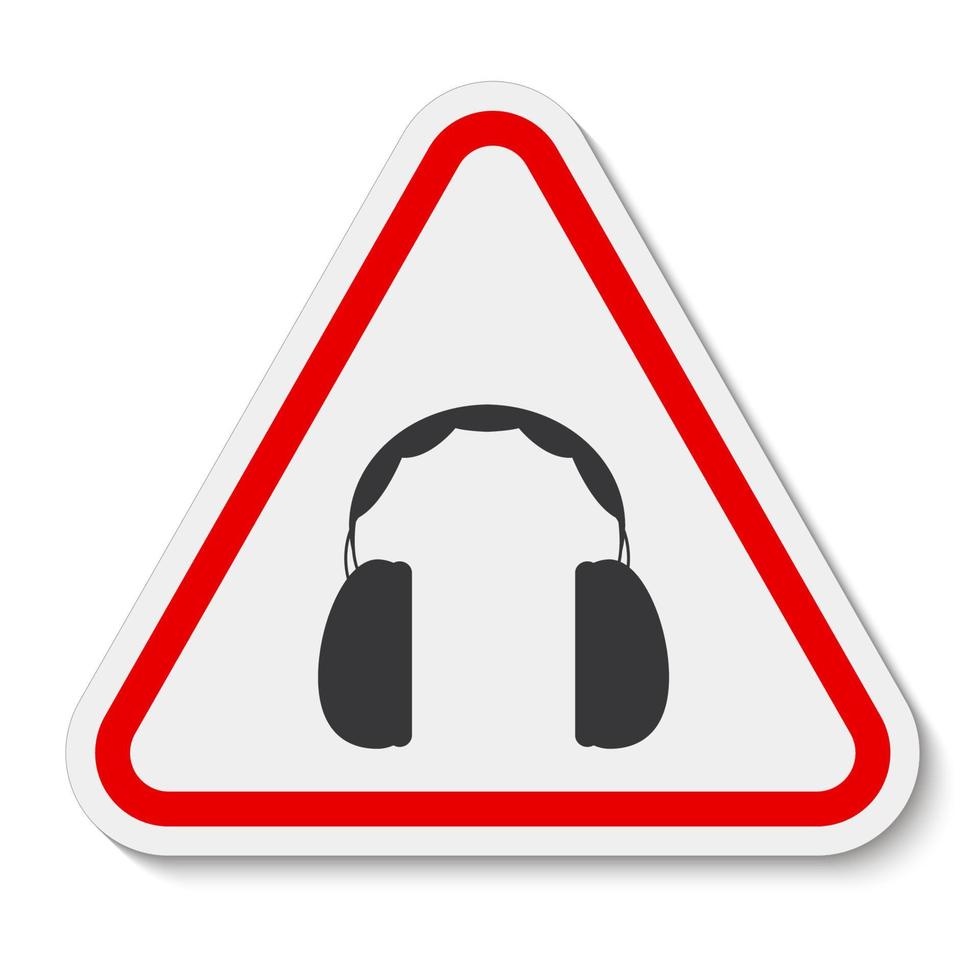 não é necessária proteção para os ouvidos, retire os fones de ouvido vetor