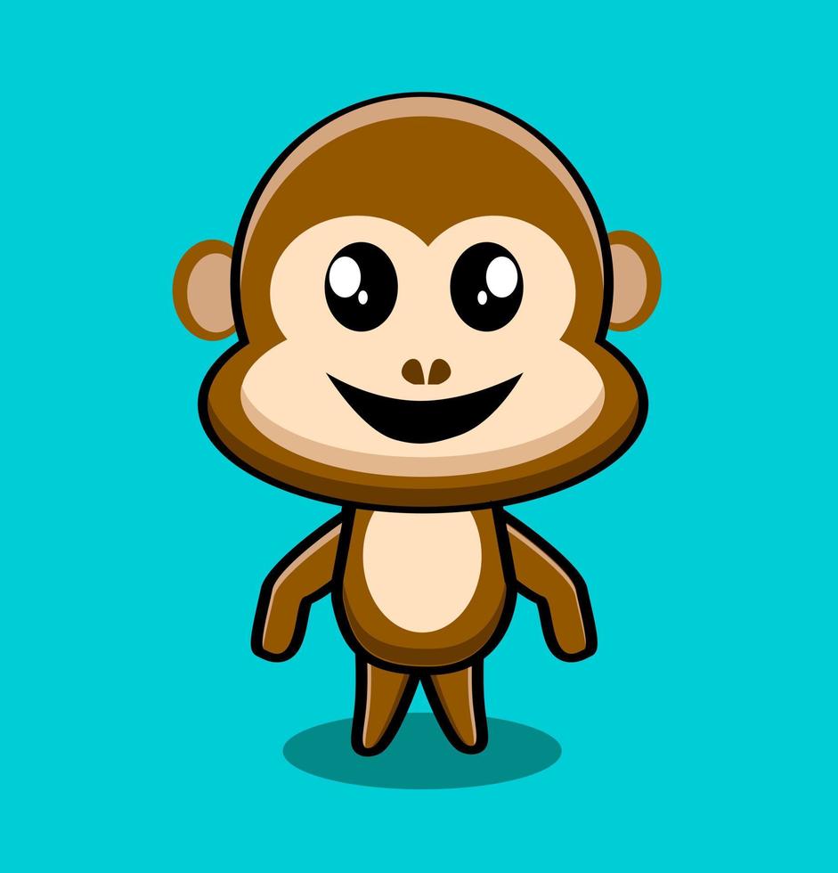 personagem de desenho animado de macaco vetor