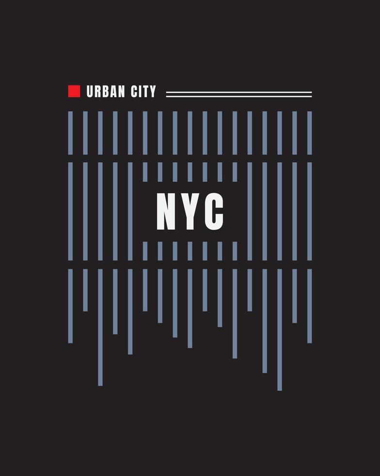 ilustração em vetor de carta gráfica. cidade de nova york, perfeita para criar camisetas, camisas, moletons, etc.