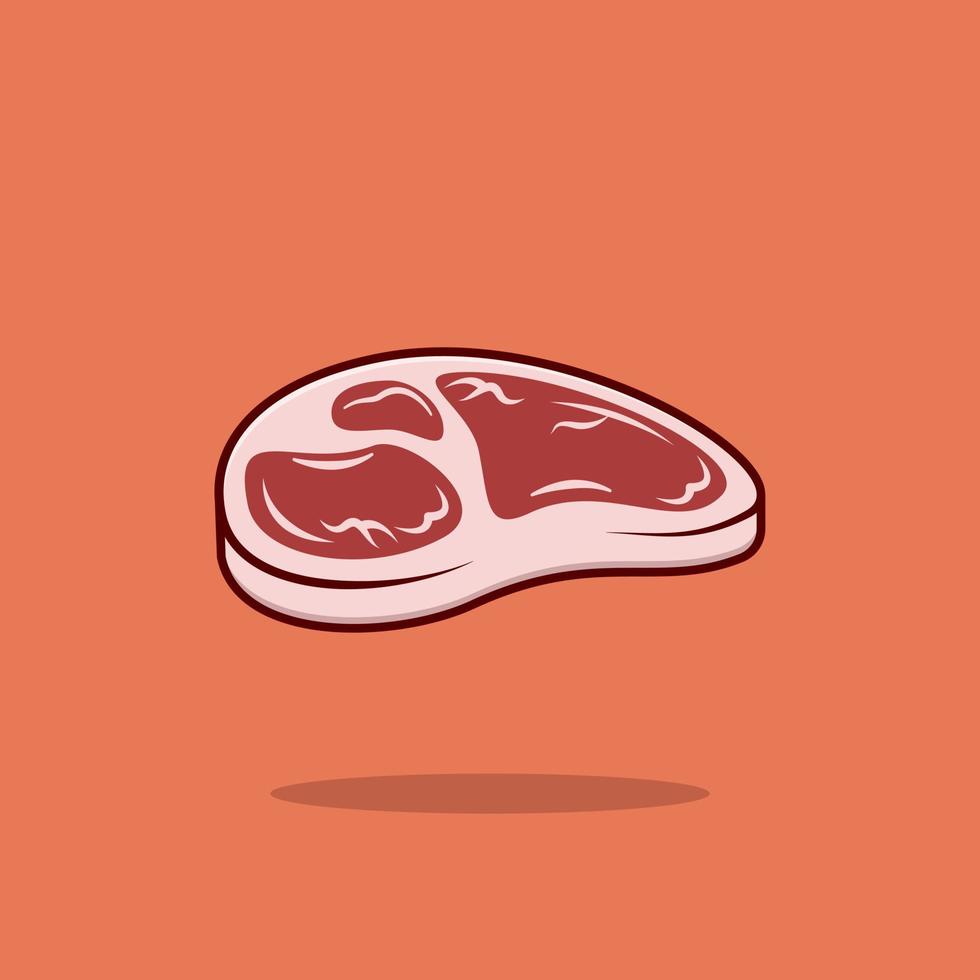 ilustração de ícone de estilo de desenho animado de carne vetor