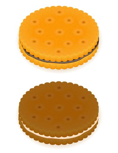 ilustração em vetor biscoito biscoito crocante