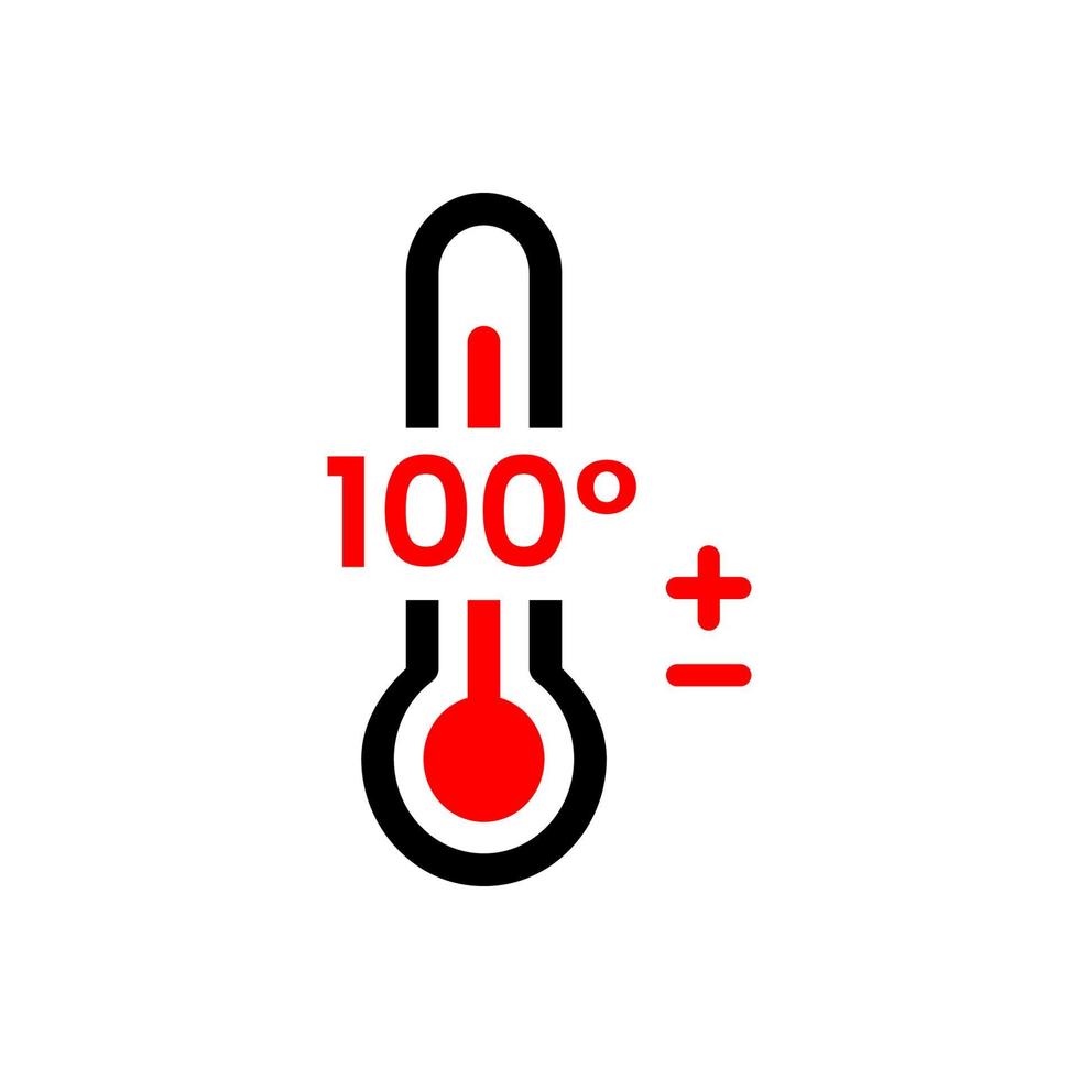 ícone de termômetro em design moderno e plano vetor