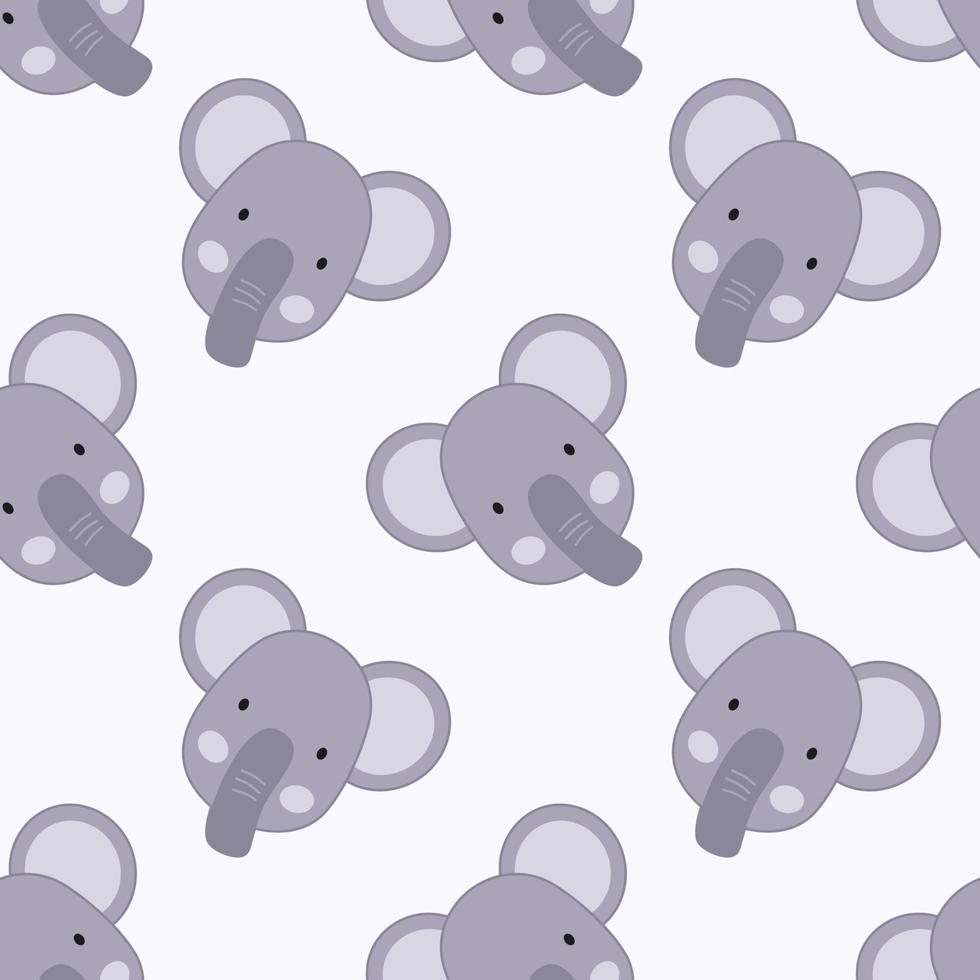 fundo sem emenda com elefantes fofos. padrão infinito com um elefante para costura roupas e impressão em tecido. vetor