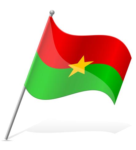 Bandeira de ilustração vetorial de Burkina Faso vetor