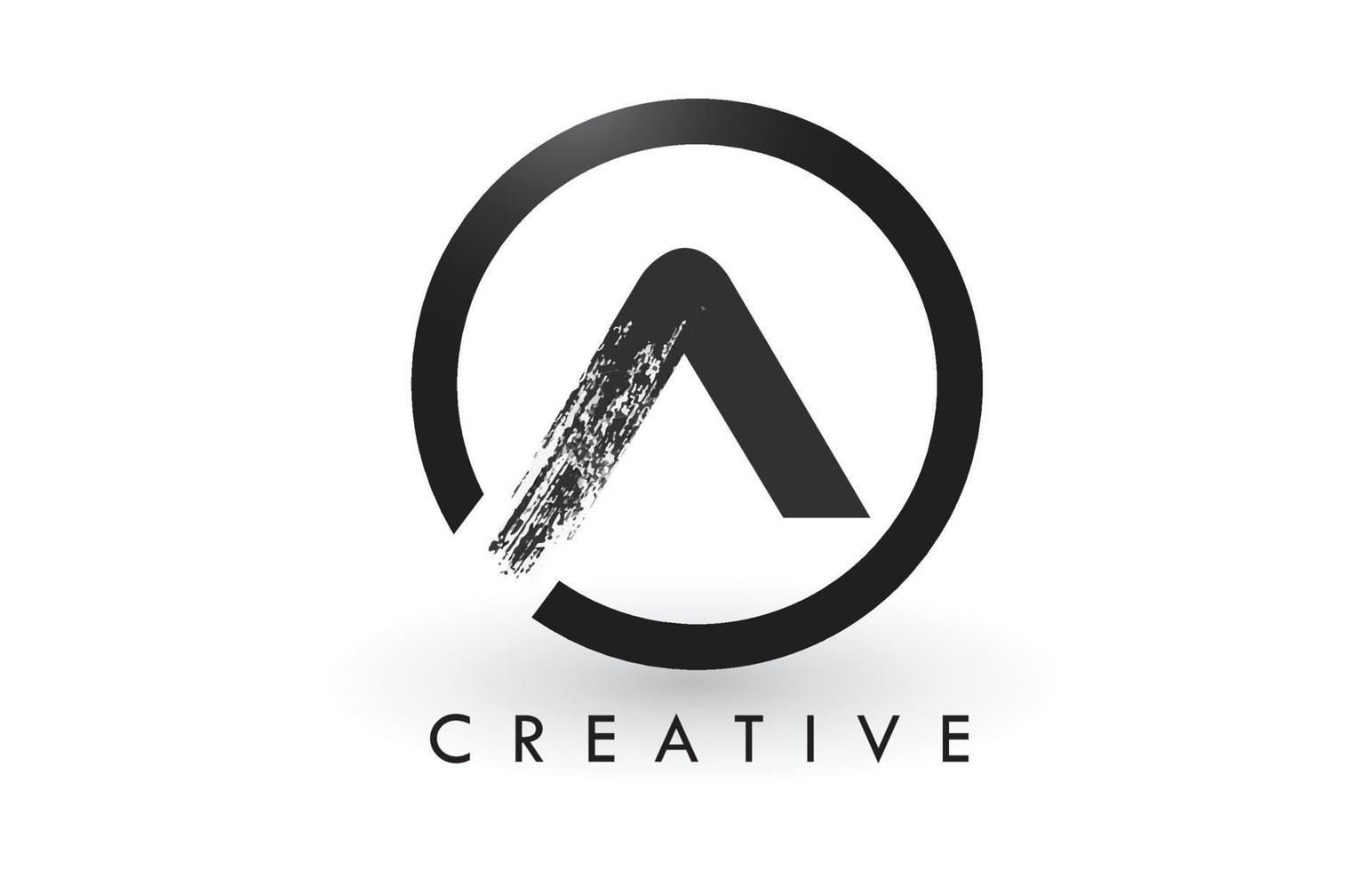 um design de logotipo de letra de pincel. logotipo do ícone de letras escovadas criativo. vetor