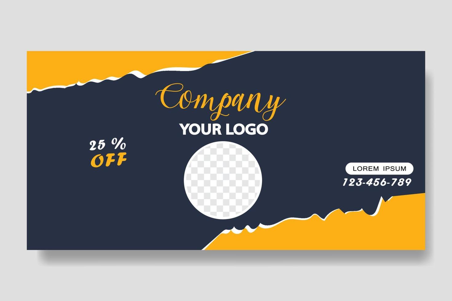 elegante design de banner de venda amarelo. vetor