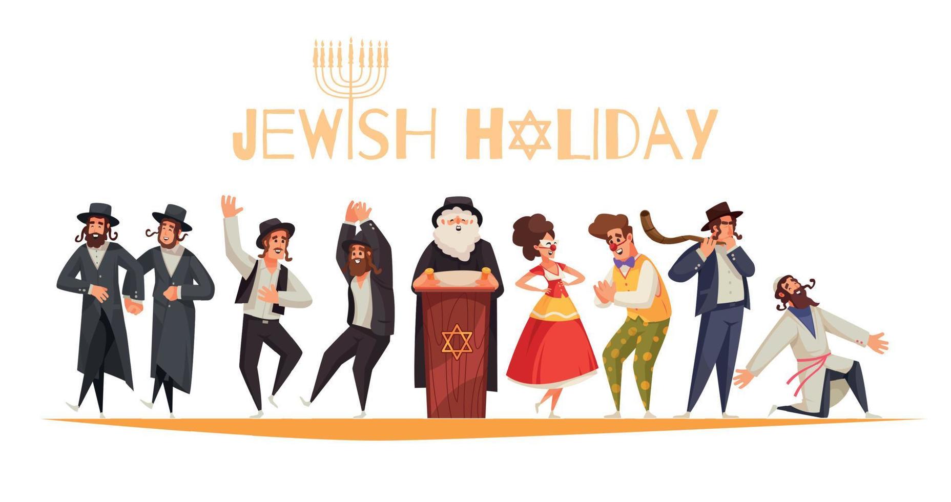 composição de feriado judaico vetor