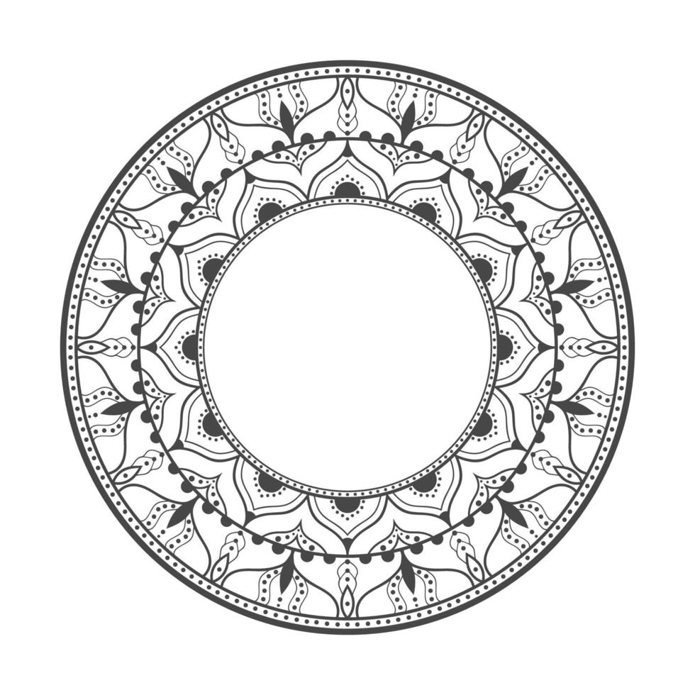 desenho de mandala de círculo vetor
