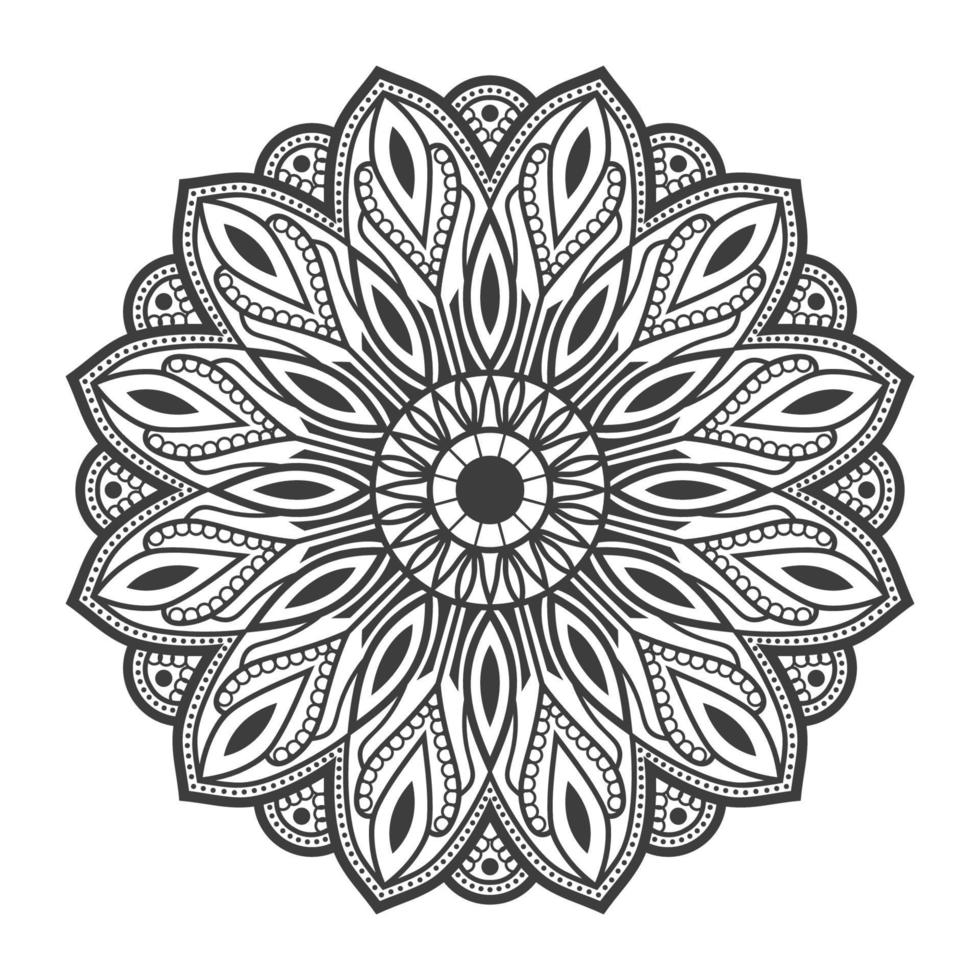 mandala com formas florais vetor