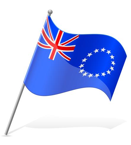 Bandeira da ilustração vetorial de Ilhas Cook vetor