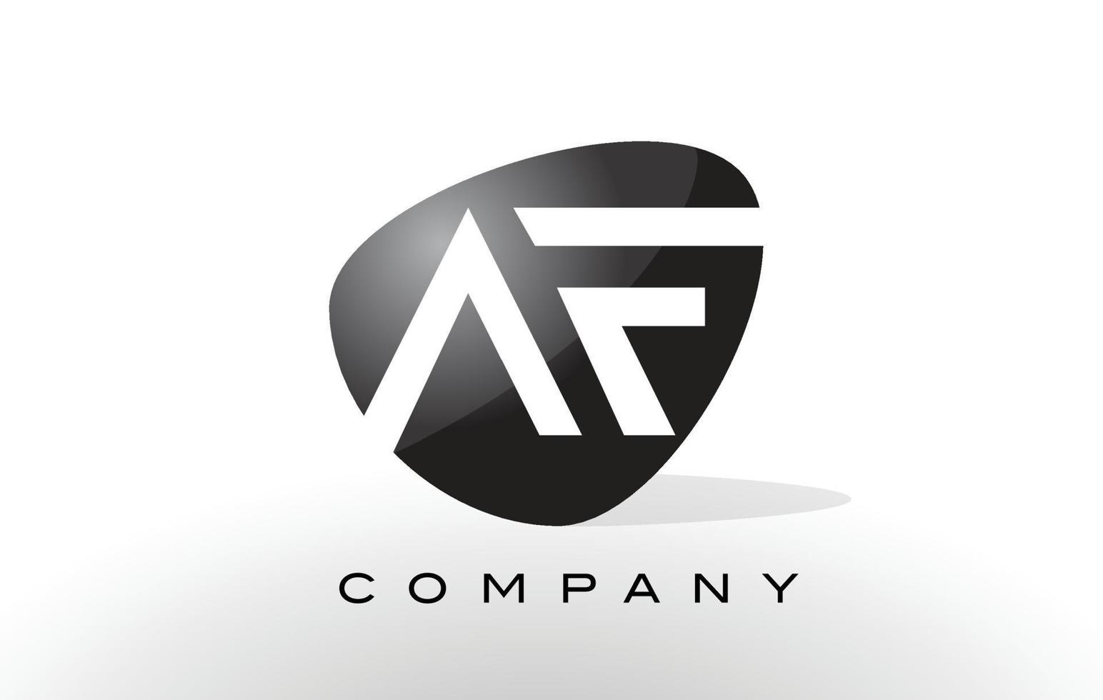 logotipo da af. vetor de design de carta.