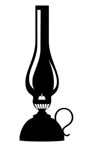 lâmpada de querosene antiga ilustração em vetor estoque vintage ícone retrô