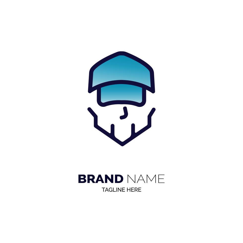 design de modelo de logotipo de chapéu para marca ou empresa e outros vetor