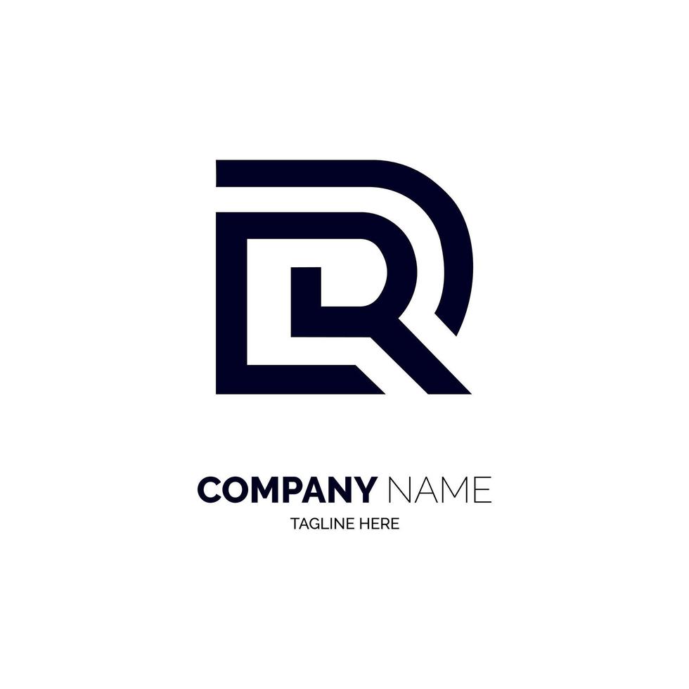 dr carta logo template design vector para marca ou empresa e outros