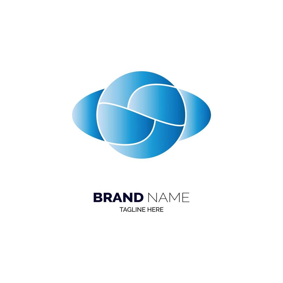 modelo de design de logotipo de círculo do globo para marca ou empresa e outros vetor