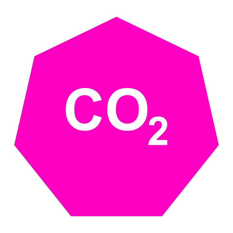 sinal de co2 em fundo branco vetor