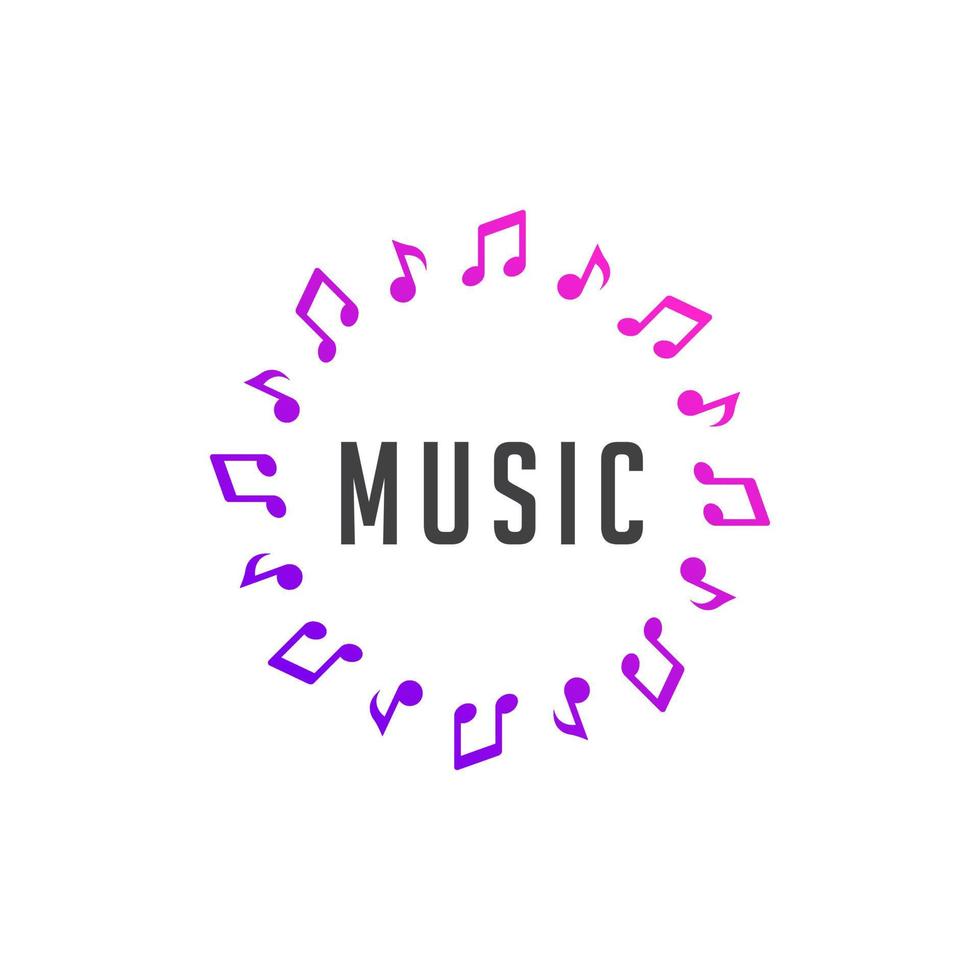 modelo de design de logotipo de música vetor