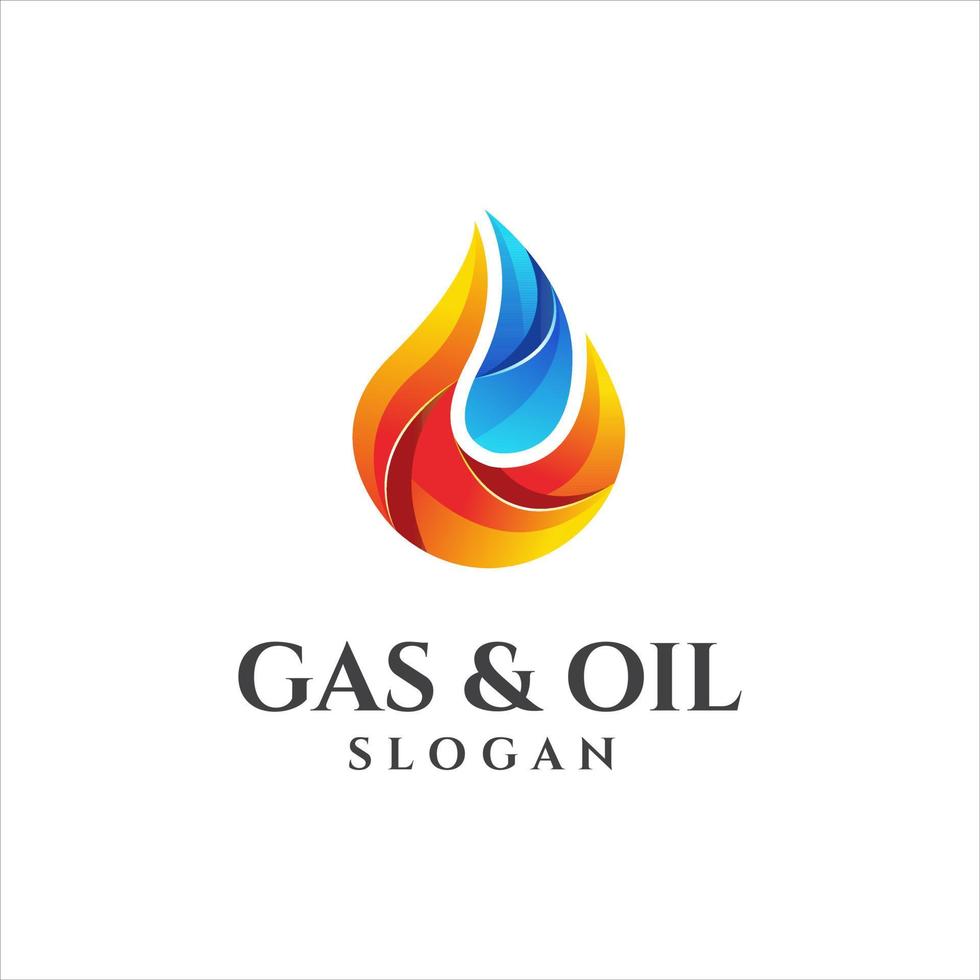 vetor de modelo de design de logotipo de gás e óleo