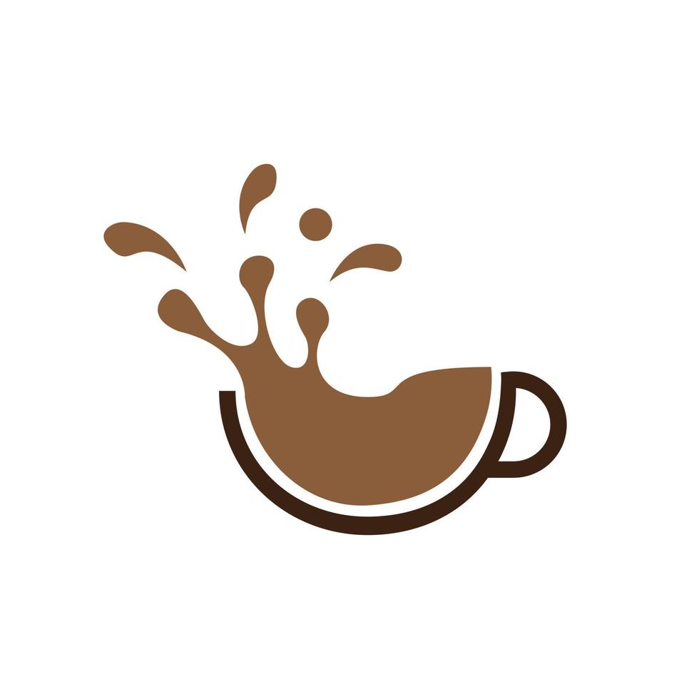 vetor de modelo de design de logotipo de café