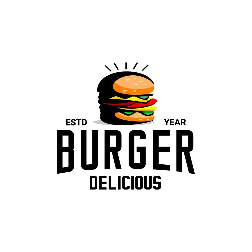 vetor de hambúrguer de logotipo