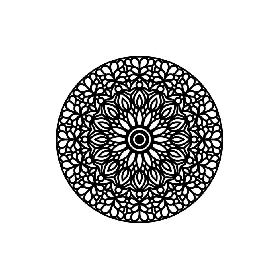 curva geométrica decorativa incrível mandala tradicional vetor