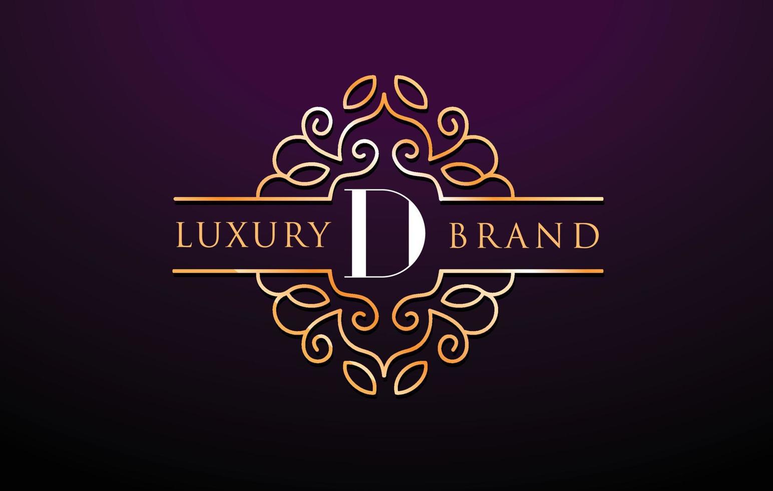 d letter logo luxury.royal monogram design vetor